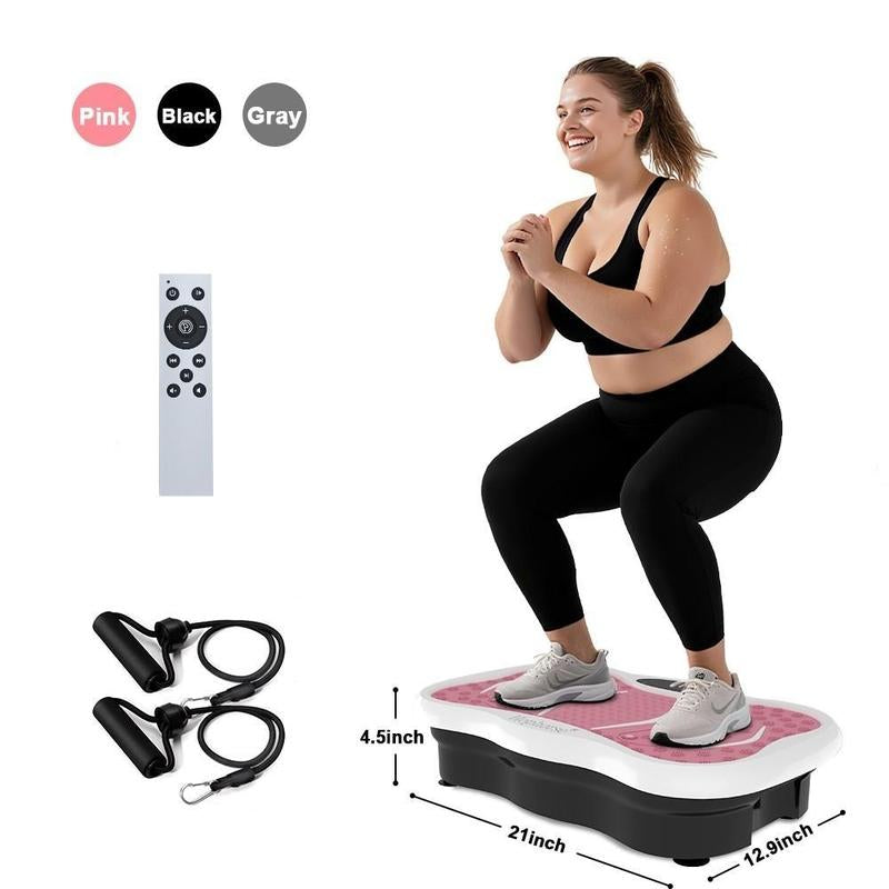 HOPHORSE HORSE Relax Muscles Vibration Plate Exercise Machine for Women, 3-In-1 Indoor Home Gym with Bluetooth, Silicone Pedal, 300 Lbs Capacity, Adjustable Speeds & Auto Modes for Full-Body Workout