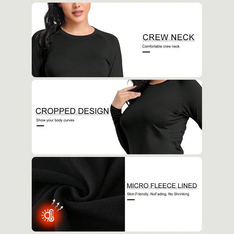 4 Pack Women'S Long Sleeve T Shirts Compression Workout Tops Thermal Shirts Fleece Lined Tops Long Sleeve Compression Workout Baselayer for Skiing Gym Outdoor Sports