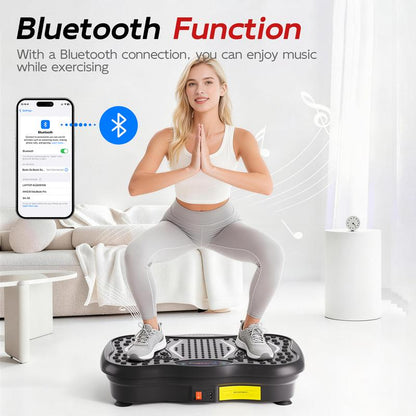 HOPHORSE HORSE Relax Muscles Vibration Plate Exercise Machine for Women, 3-In-1 Indoor Home Gym with Bluetooth, Silicone Pedal, 300 Lbs Capacity, Adjustable Speeds & Auto Modes for Full-Body Workout