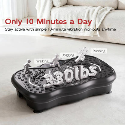 HOPHORSE HORSE Relax Muscles Vibration Plate Exercise Machine for Women, 3-In-1 Indoor Home Gym with Bluetooth, Silicone Pedal, 300 Lbs Capacity, Adjustable Speeds & Auto Modes for Full-Body Workout