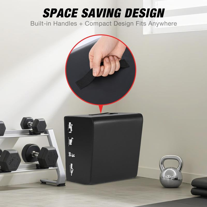 WARMOUNTS Hip Thrust Bench, Multi-Functional Hip Thrust Machine for Strength Training, Glute Bridge Box with Handle, Non-Slip Pad and Smooth Rim Design, for Home and Gym, 700LB Load Capacity