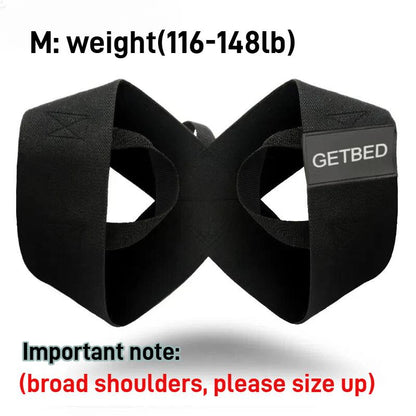 GETBED Fitness Heavy Shoulder Straps, Bench Presses, Shoulder Support, Shoulder Training, Press Lifts,Chest Straight, Straight Back Correction, Open Shoulder Assist Straps, Heavy Shoulder Straightener Breathable Healthcare so Comfortable Valentinesdaygift
