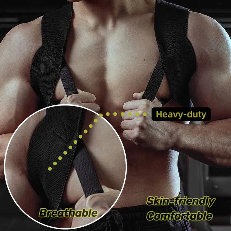 GETBED Fitness Heavy Shoulder Straps, Bench Presses, Shoulder Support, Shoulder Training, Press Lifts,Chest Straight, Straight Back Correction, Open Shoulder Assist Straps, Heavy Shoulder Straightener Breathable Healthcare so Comfortable Valentinesdaygift