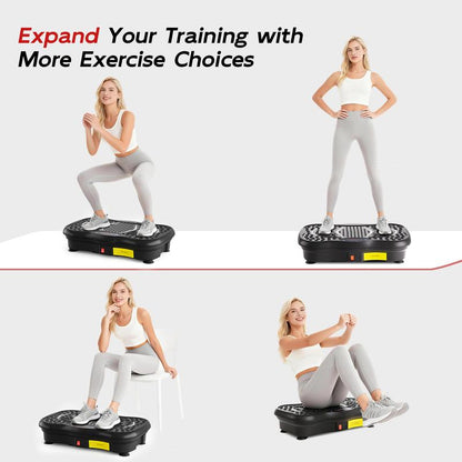 HOPHORSE HORSE Relax Muscles Vibration Plate Exercise Machine for Women, 3-In-1 Indoor Home Gym with Bluetooth, Silicone Pedal, 300 Lbs Capacity, Adjustable Speeds & Auto Modes for Full-Body Workout