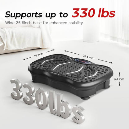 HOPHORSE HORSE Relax Muscles Vibration Plate Exercise Machine for Women, 3-In-1 Indoor Home Gym with Bluetooth, Silicone Pedal, 300 Lbs Capacity, Adjustable Speeds & Auto Modes for Full-Body Workout