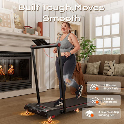 【Happyvalentine'S Day】Anylife Treadmills Home with Foldable Handle Bar with Safety Clip, Flat/Incline under Desk Treadmill, Brushless Motor, Walking Pad, Exercise Equipment with Remote Control, 330 Lbs Capacity, with LED Display, D2